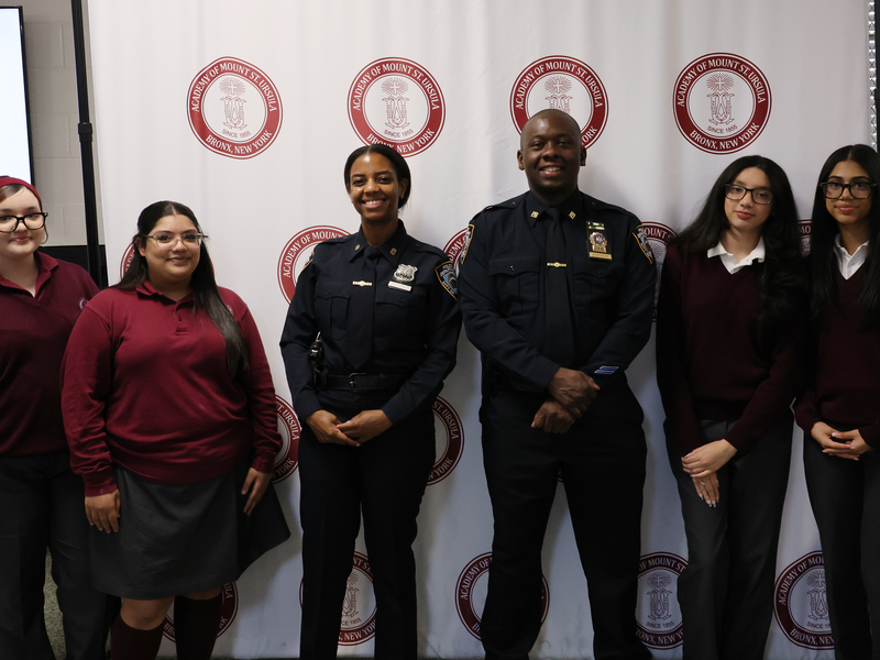 NYPD Recruitment Visits Academy of Mt. St. Ursula in the Bronx