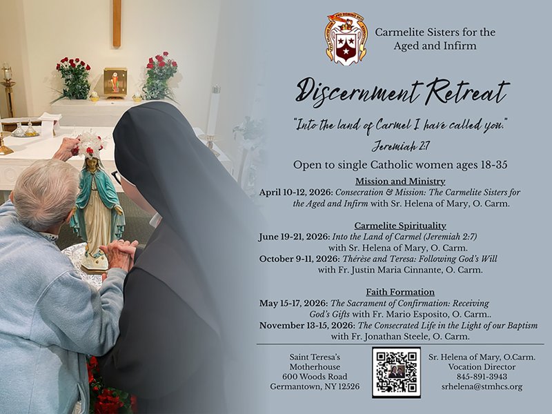 Discernment Retreat with the Carmelite Sisters for the Aged and Infirm