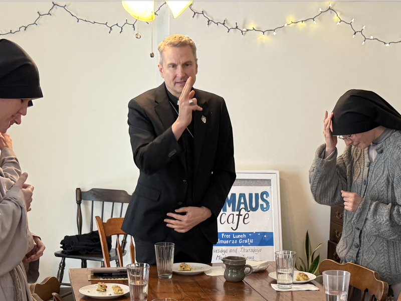 Archbishop Ronald Hicks Visits Our Lady Queen of Angels School, Franciscan Sisters of the Renewal