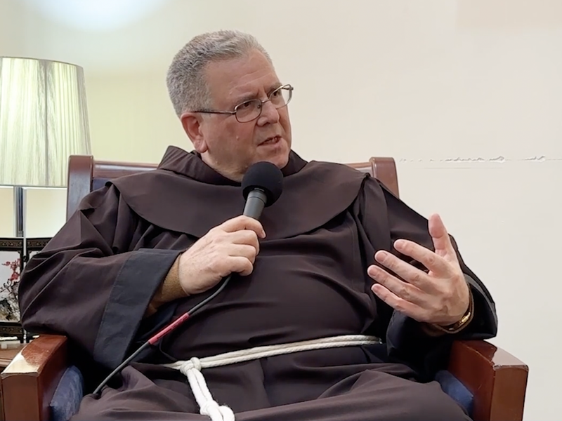 Cardinal Dolan and Holy Land Custos Discuss Mission of Franciscans in the Holy Land