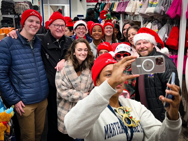 Cardinal Dolan Joins Catholic Charities Volunteers for Shopping Day to Help the Needy