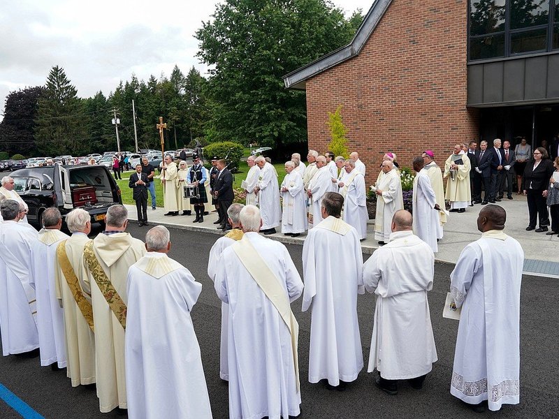 Bishops, Priests, Deacons, and Friends Say Final Goodbye to Bishop Hubbard at Funeral Mass​