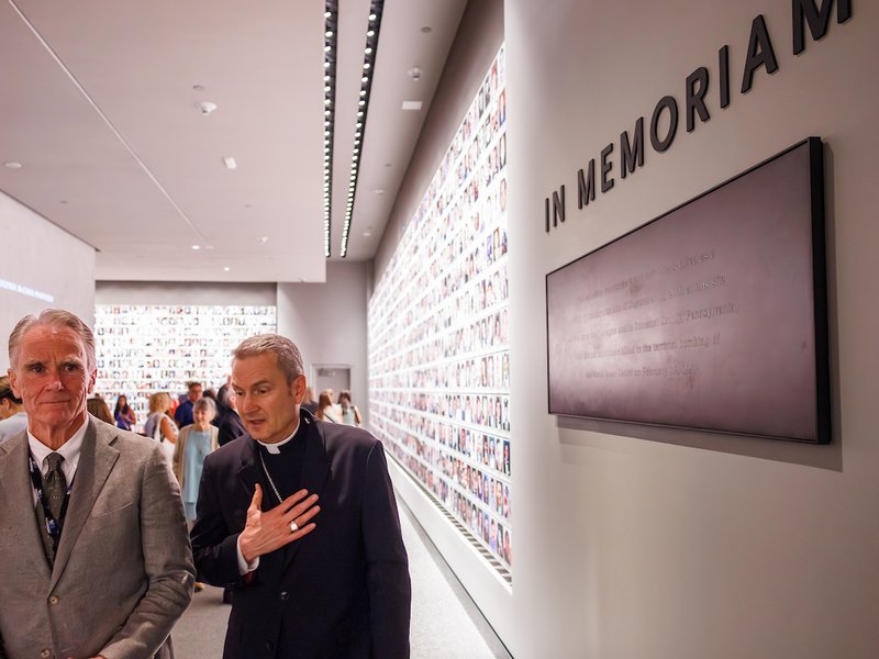 Archbishop Ronald Hicks Tours 9/11 Museum and Memorial, Visits Engine 54