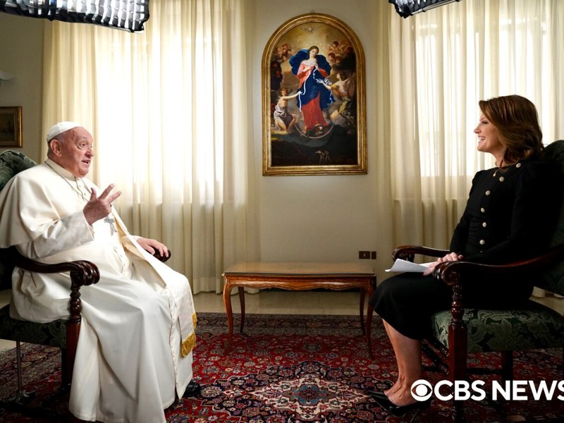 Norah O'Donnell of CBS News Interviews Pope Francis Sunday Night on '60 Minutes'​