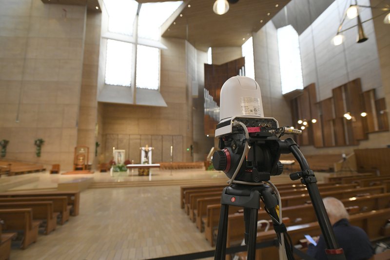 Mothers Day Mass celebrated by Archbishop José H. Gomez at the Cathedral of Our Lady of the Angels in Los Angeles, California on May 10, 2020. (Pool photo/John McCoy)