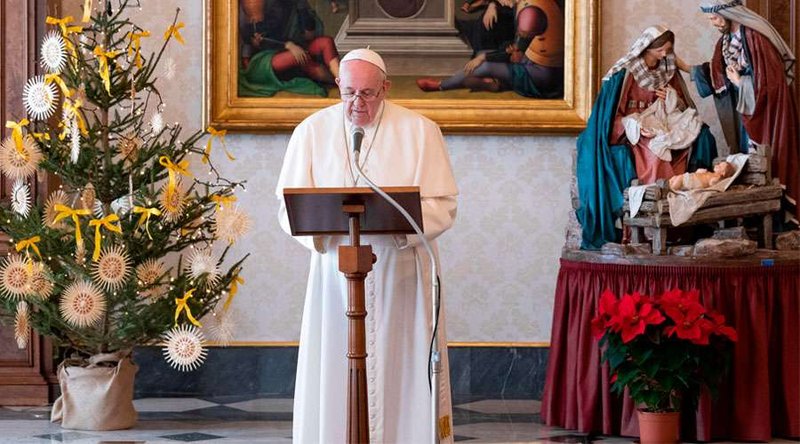 El Papa Francisco durante el rezo del Ángelus. Foto: Vatican Media