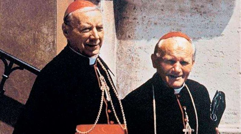 Cardenal Wyszyński y San Juan Pablo II. Foto: Adam Bujak/ Bialy Kruk
