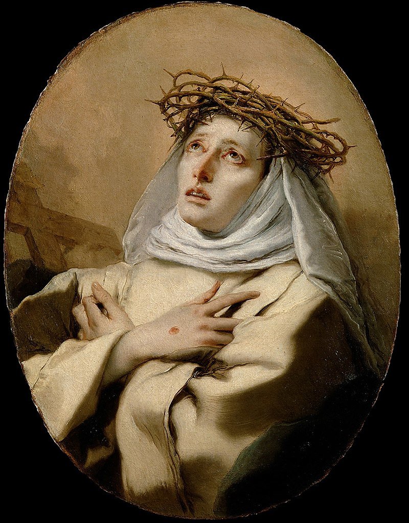 St. Catalina de siena, por Giovanni Battista Tiepolo. Foto: wikipedia
