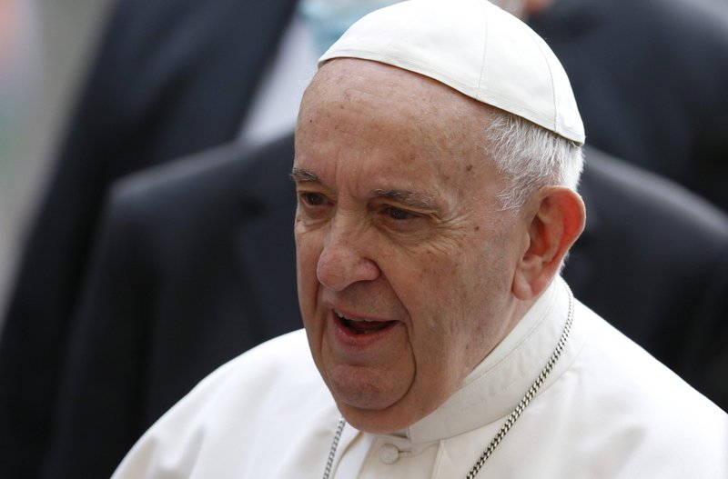 El Papa Francisco es fotografiado durante su audiencia general en el Patio San Dámaso del Palacio Apostólico en el Vaticano el 9 de junio de 2021. (Foto cns/Paul Haring)