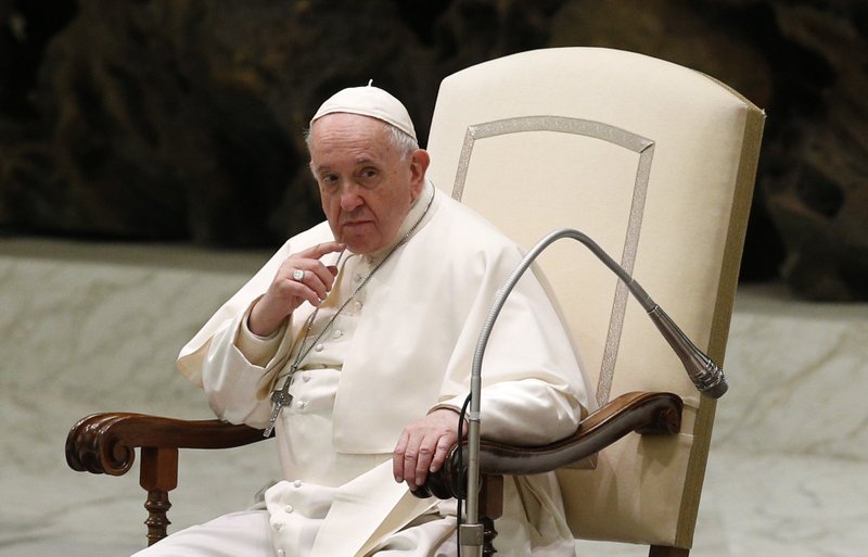 El Papa Francisco dirige su audiencia general en el aula Pablo VI del Vaticano el 15 de diciembre de 2021. Imagen referencial. (Foto CNS /Paul Haring)