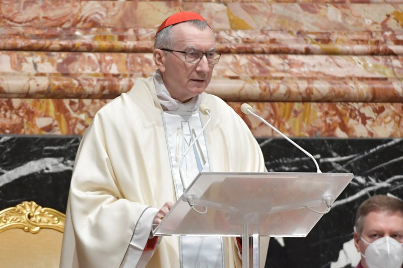 El cardenal Pietro Parolin, secretario de Estado del Vaticano, en una foto del 1 de enero de 2021. (Foto CNS /Vatican Media)