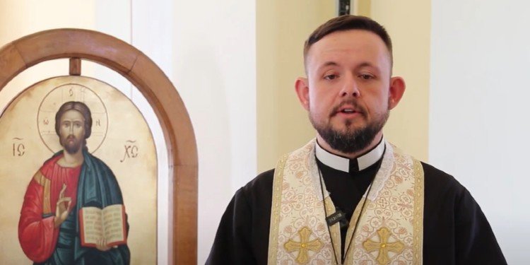 El sacerdote ucraniano Taras Kchik. (Foto Facebook.)