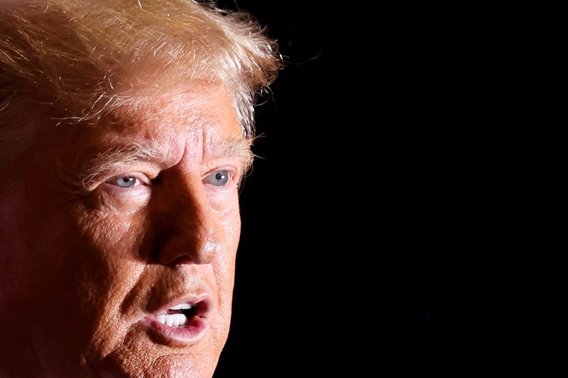 El presidente electo de Estados Unidos Donald Trump habla en un acto de campaña en Council Bluffs, Iowa, Estados Unidos, el 7 de julio de 2023. (Foto OSV News/Scott Morgan, Reuters)