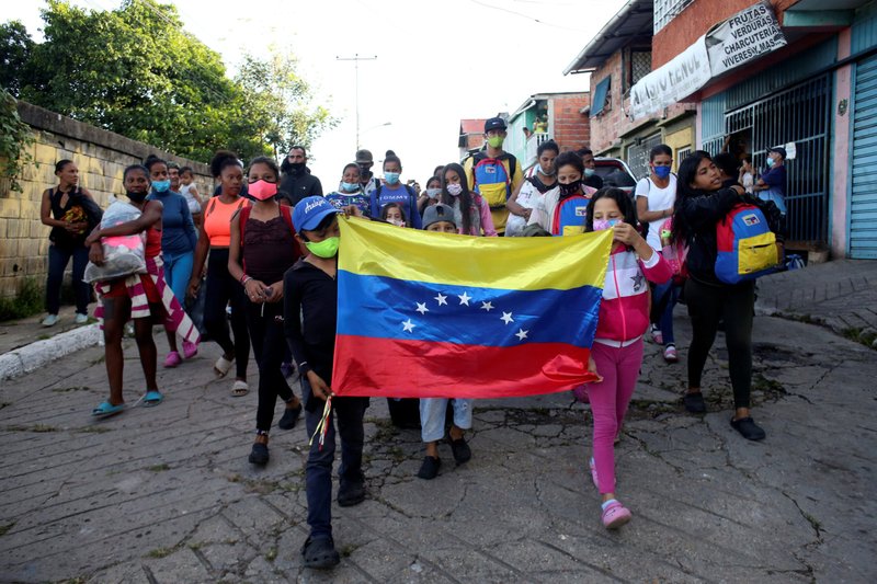 Venezuelan migrants are seen in in San Cristobal, Venezuela, Oct. 12, 2020, amid the coronavirus pandemic. (CNS photo/Carlos Eduardo Ramirez, Reuters)