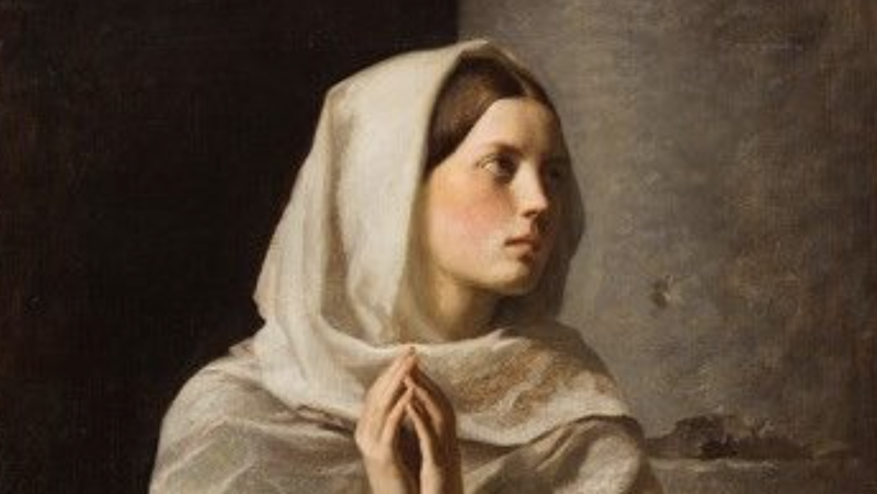 «Joven rezando en la iglesia», de Jules Breton, 1827-1906, francés. (Wikimedia Commons)