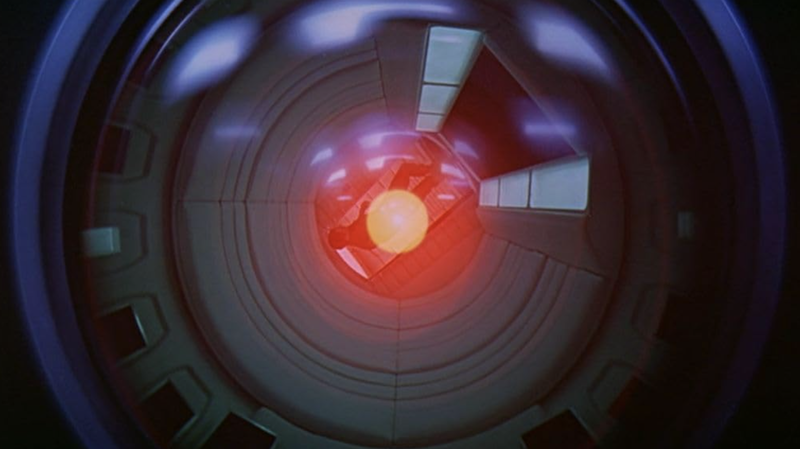 Una escena de la película de 1968 «2001: Una odisea del espacio» en la que aparece HAL. (IMDB)