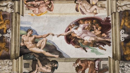 Detalle del Juicio Universal dentro de la Capilla Sixtina en la Ciudad del Vaticano. (Shutterstock/Creative Lab)