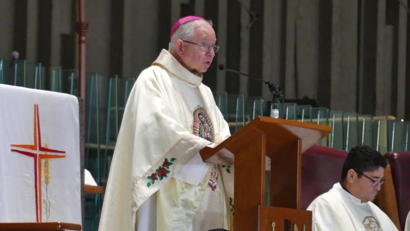 El Arzobispo Gomez celebró Misa con unos 300 peregrinos en la Basílica de Nuestra Señora de Guadalupe en la Ciudad de México, México, el 5 de julio. (Arquidiócesis de Los Ángeles)