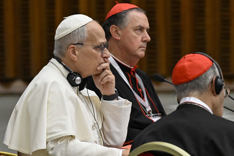 El Papa León XIV celebra un consistorio con cardenales de todo el mundo en el Vaticano el 7 de enero de 2025. (Foto OSV News/Simone Risoluti, Vatican Media)