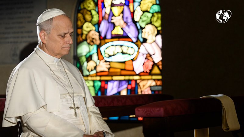 El Papa León XIV reza por los "sacerdotes en crisis", su intención de oración para el mes de abril, en una imagen compartida por la Red Mundial de Oración del Papa (Foto OSV News/Red Mundial de Oración del Papa)