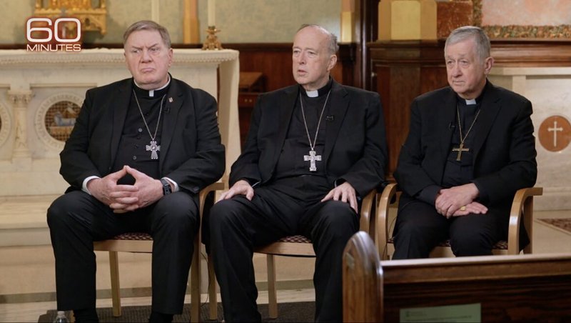 En una entrevista conjunta con Norah O'Donnell, de la cadena CBS, en el programa "60 Minutes" el 12 de abril de 2026, los cardenales Joseph W. Tobin, de Newark, N.J.; Robert W. McElroy, de Washington; y Blase J. Cupich, de Chicago, ofrecieron sus impresiones sobre el primer papa estadounidense y otros temas. (Captura de pantalla de OSV News/Facebook)