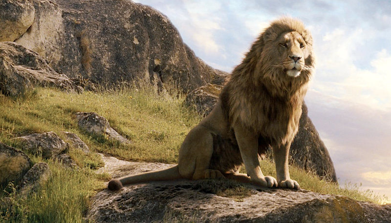 Aslan, con la voz de Liam Neeson, en la adaptación cinematográfica de 2005 de Las crónicas de Narnia: El león, la bruja y el armario. (IMDb)