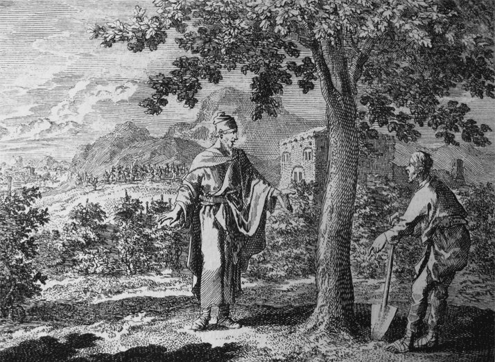 “Parable of the Fig Tree,” by Jan Luyken, 1649-1712, Dutch. (Wikimedia Commons)