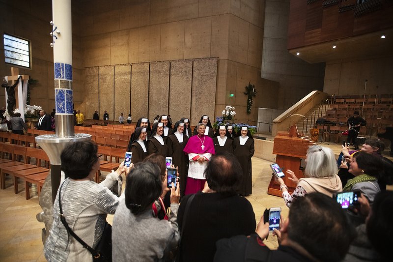 Archbishop José H. Gomez ordained Bishop Alejandro (Alex) Aclan as Auxiliary Bishop of the Archdiocese of Los Angeles June 16, 2019 at the Cathedral of Our Lady of the Angels. The Apostolic Nuncio to the United States of America, Archbishop Christophe Pierre, presented the mandate from the Apostolic See at the Ordination Mass, which was concelebrated by Los Angeles priests and bishops from throughout the state. VICTOR ALEMÁN/ANGELUS NEWS