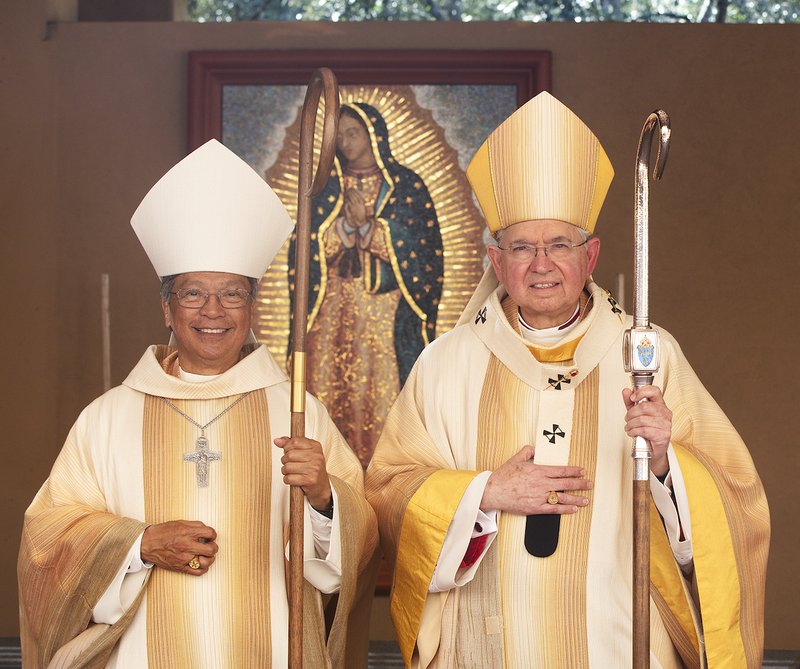 Archbishop José H. Gomez ordained Bishop Alejandro (Alex) Aclan as Auxiliary Bishop of the Archdiocese of Los Angeles June 16, 2019 at the Cathedral of Our Lady of the Angels. The Apostolic Nuncio to the United States of America, Archbishop Christophe Pierre, presented the mandate from the Apostolic See at the Ordination Mass, which was concelebrated by Los Angeles priests and bishops from throughout the state. VICTOR ALEMÁN/ANGELUS NEWS