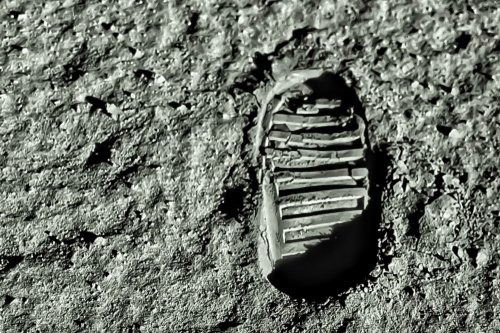 Buzz Aldrin's footprint on the moon. (SHUTTERSTOCK)