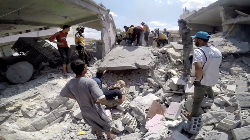 A member of the White Helmets