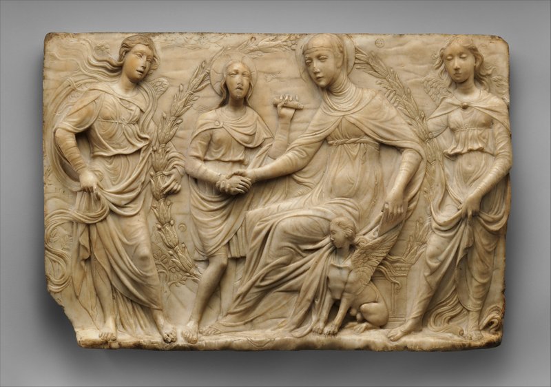 "Saint Bridget of Sweden Receiving the Rule of Her Order."