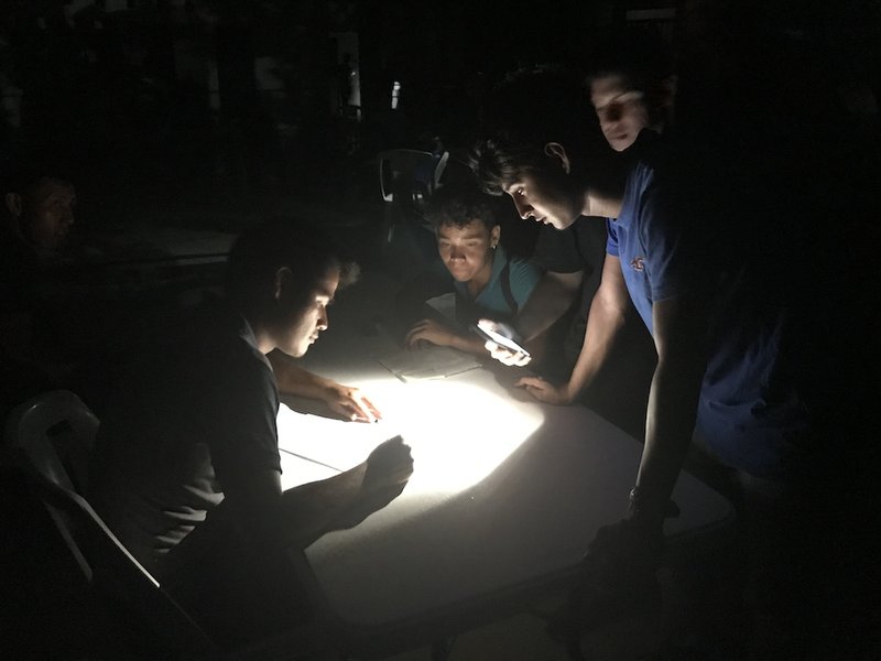 Migrants check into a shelter in Salto de Agua