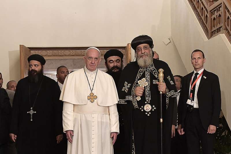 Pope Francis with Tawadros II