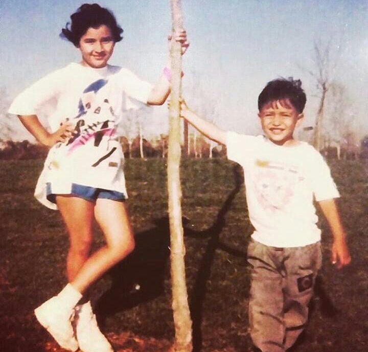 Bessy Jovel and her brother Johnny appear in this photo taken in 1990 after having been reunited their father in California. Bessy was 8 and Johnny was 2 when they made the almost 2