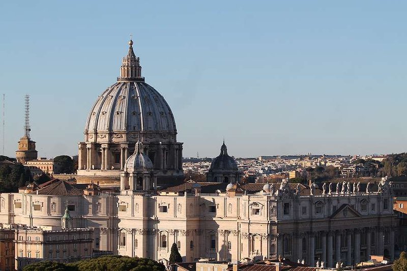A view of St. Peter's Basilica in Vatican City Jan. 25