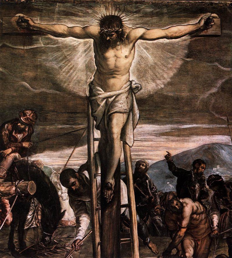 Crucifixion (detail) by Tintoretto