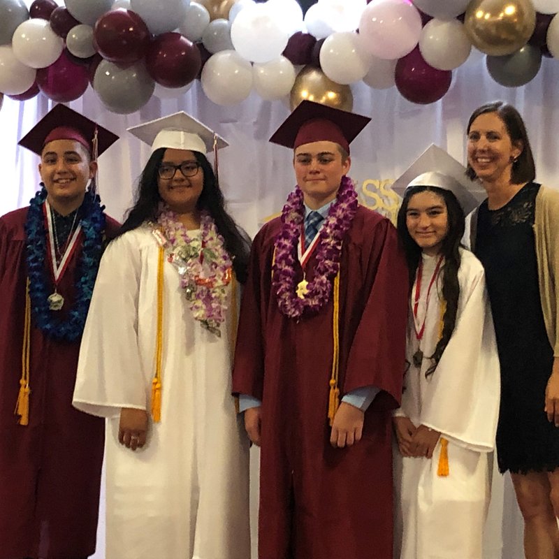 From left: Graduating students David Lara