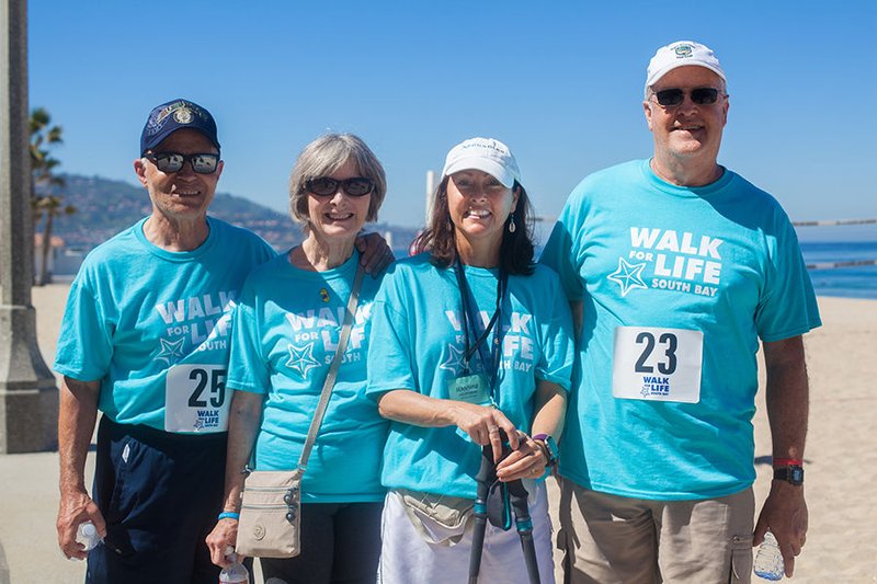 Jeannine Lochtenberg (second from right) and others participated in the 30th annual Walk for Life South Bay on May 20 to support the Pregnancy Help Center in Torrance.