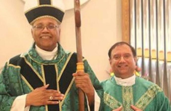 Bishop Martin Holley and Father Clement Machado. (Diocese of Memphis via Crux)