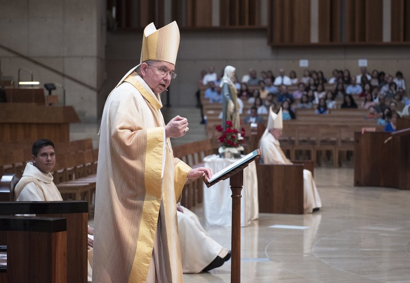 Archbishop José H. Gomez preaches at the Mass of the Solemnity of the Assumption of Blessed Virgin Mary on August 15. VICTOR ALEMÁN