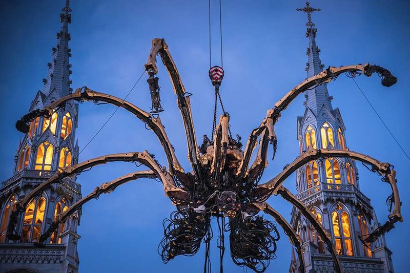 Mechanical spider outside of Ottawa's Notre Dame Cathedral (Credit: Ottawa 2017 Patrick Haag)