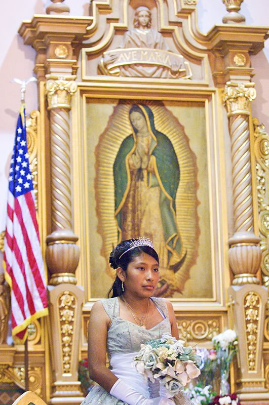 Quincea√±eras introduce girls both into society and the Church. (photo/Victor Aleman)