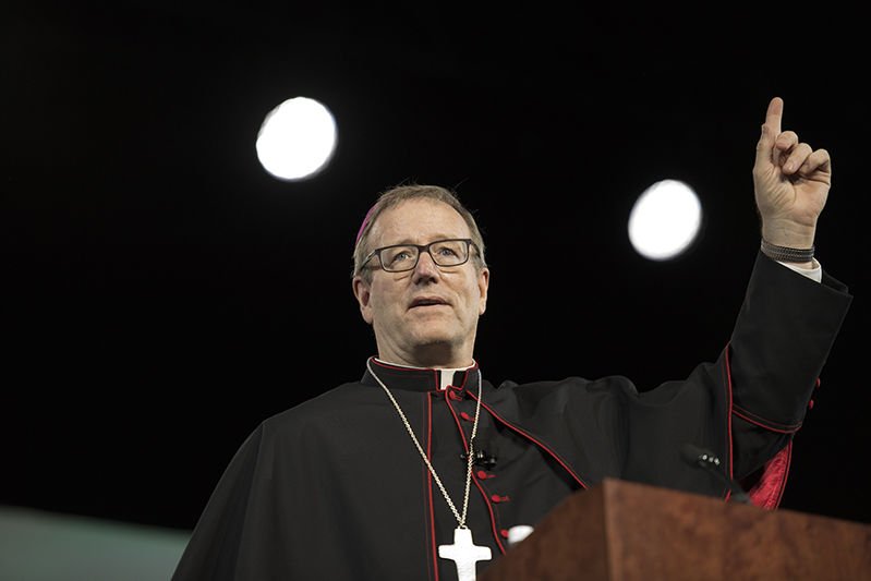 Bishop Robert Barron seen in a photo from September 2015. (CNS photo/Jeffrey Bruno)