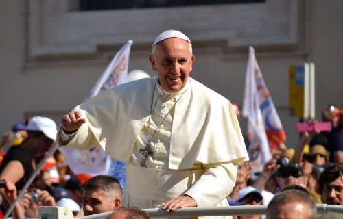 Pope Francis in St. Peter's Square for the Italian Sporting Center's June 7 events. Credit: Daniel Ibá√±ez / CNA