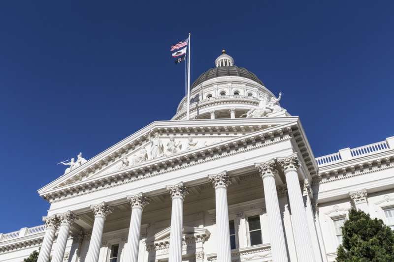 California State Capitol building in Sacramento. Via Shutterstock