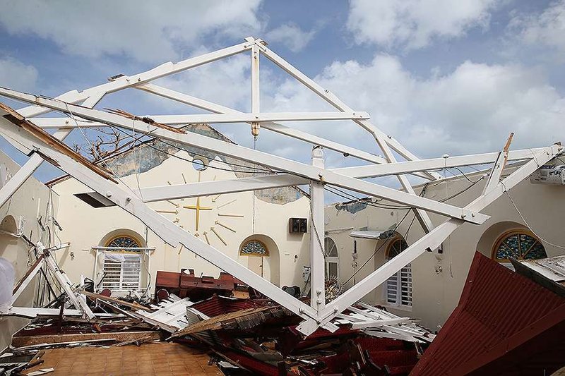 Destroyed church in Marigot
