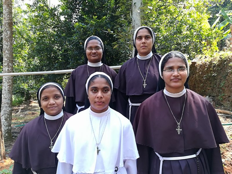 Missionaries of Jesus sisters pose for a photo Jan. 23