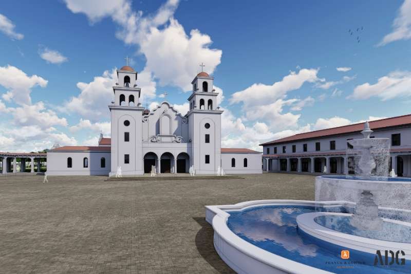 Detail from an architectural rendering of the proposed Blessed Stanley Rother shrine. Courtesy of the Archdiocese of Oklahoma City.