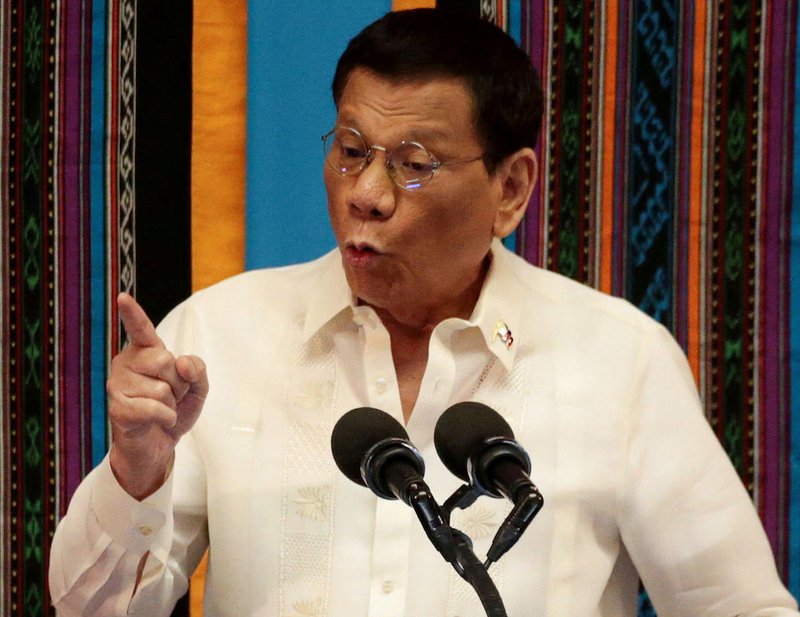 Philippine President Rodrigo Duterte delivers his State of the Nation Address at the Philippine Congress in Manila July 22